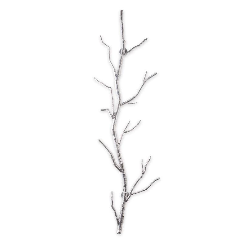 Recycled Metal Branch Wall Rack, 5' - Silver